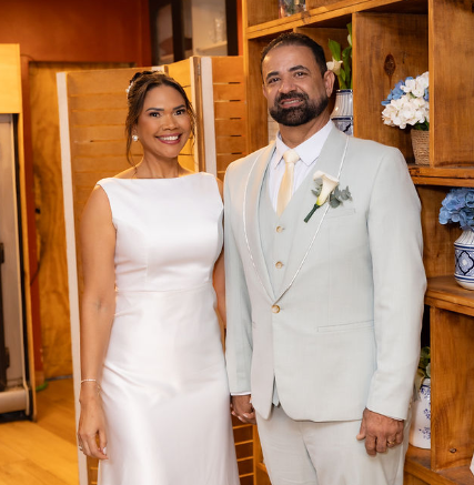 Dayana e Max no dia do casamento